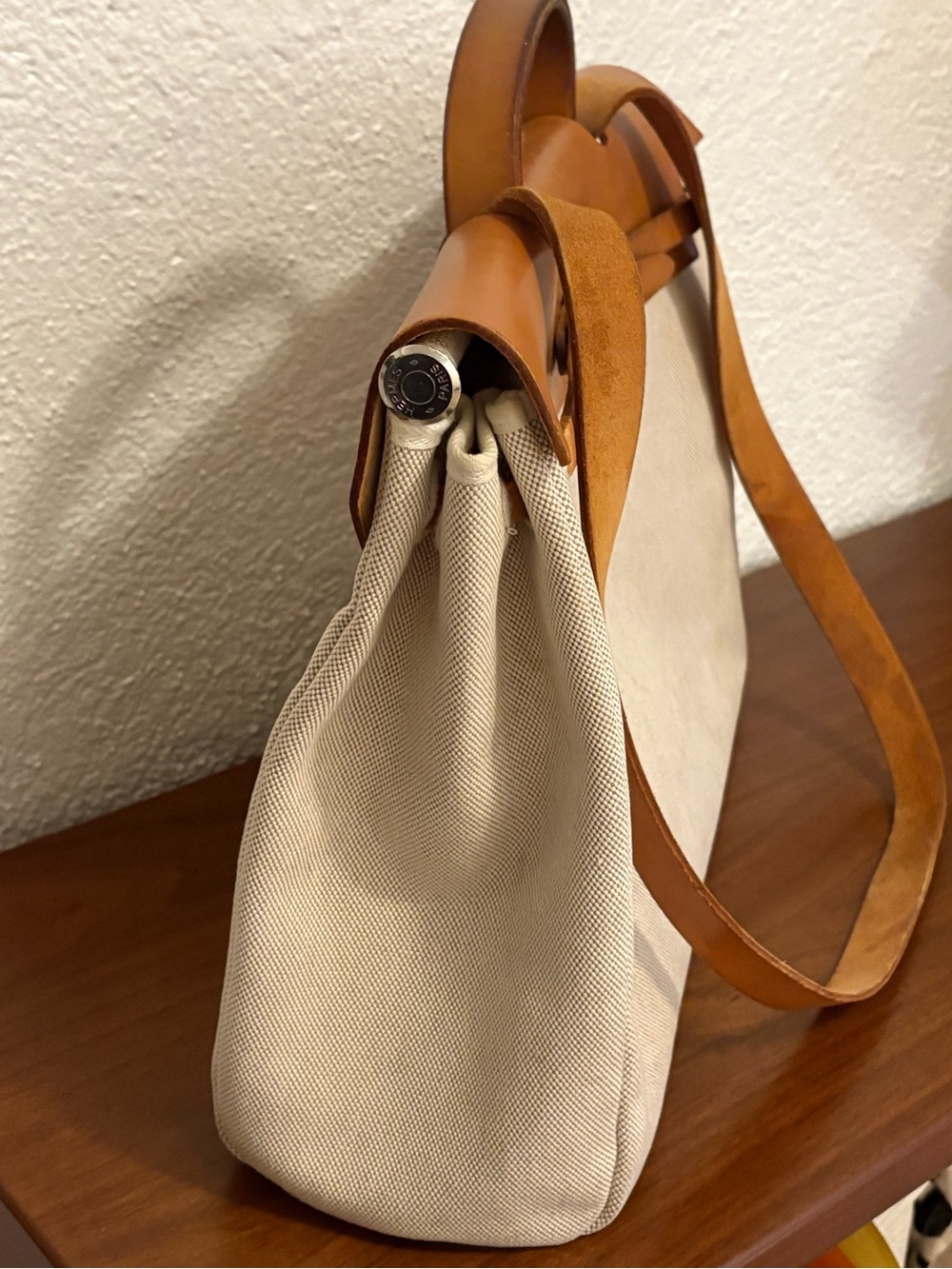 Authentic Hermès Toile Canvas Herbag - Vintage - Picture 3 of 16